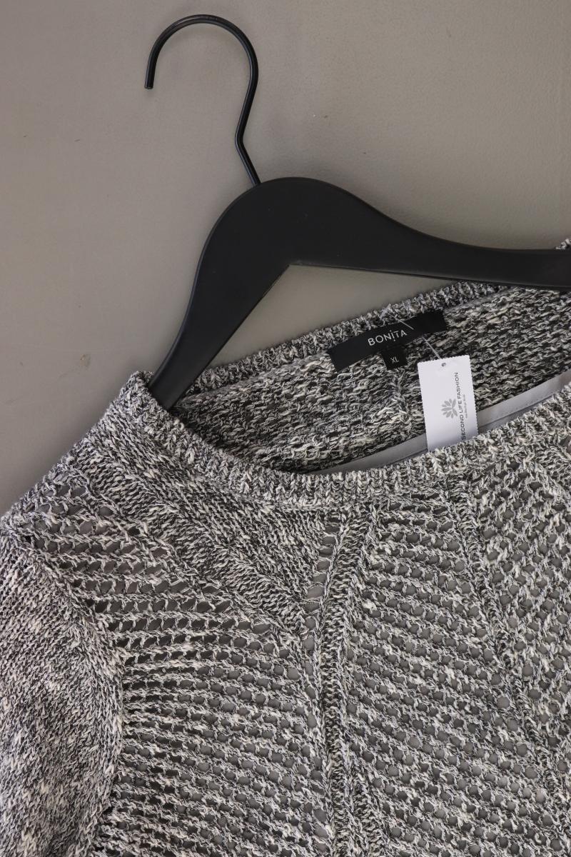 Bonita Grobstrickpullover Gr. XL grau aus Baumwolle