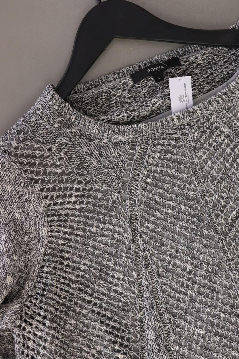 Bonita Grobstrickpullover Gr. XL grau aus Baumwolle