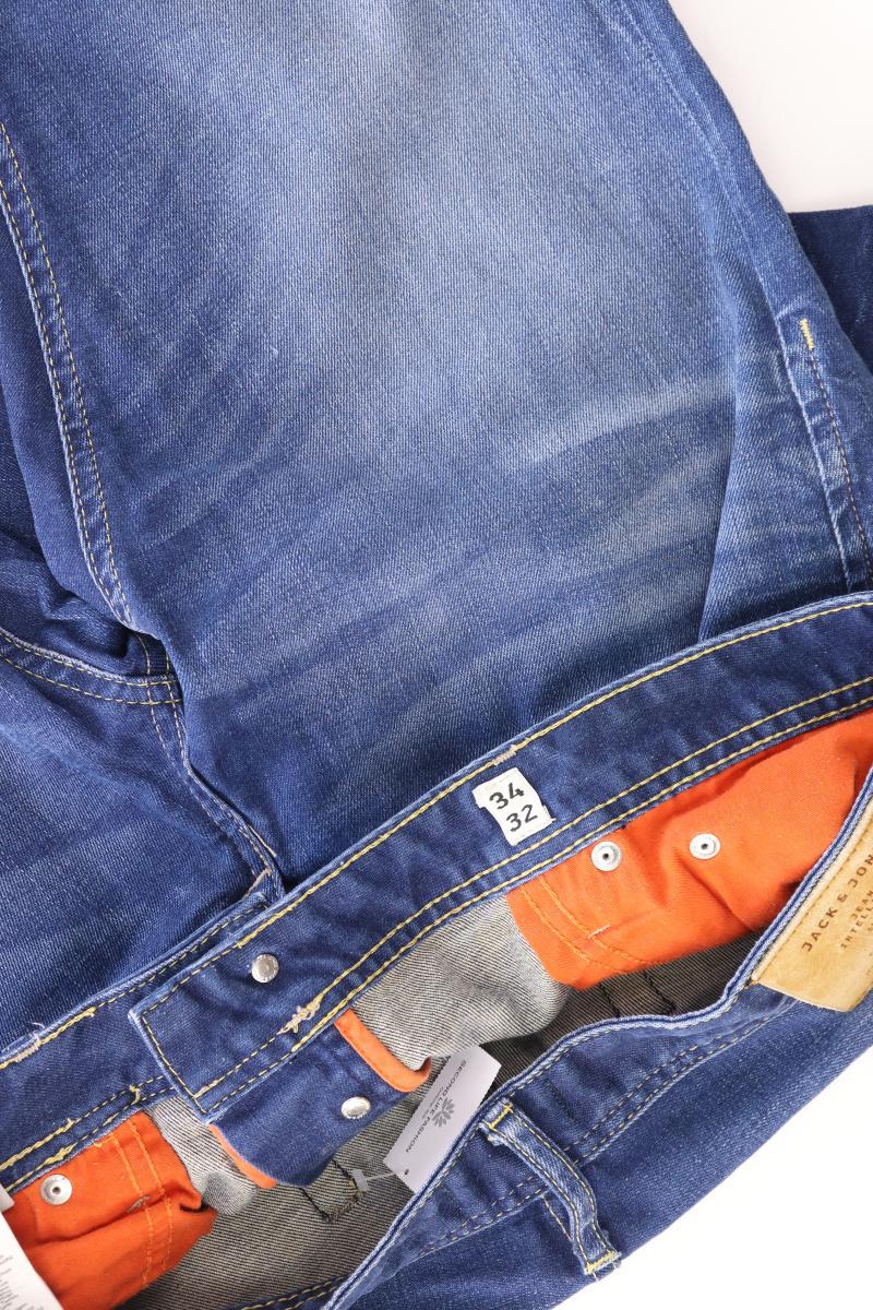 Jack & Jones Straight Jeans für Herren Gr. W34/L32 Modell Tim blau aus Baumwolle