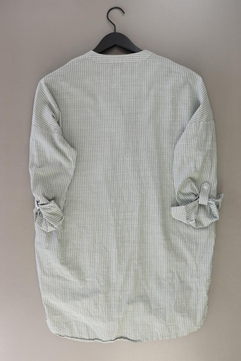 PIGALLE Oversize-Bluse Gr. XS/s gestreift 3/4 Ärmel grün aus Baumwolle