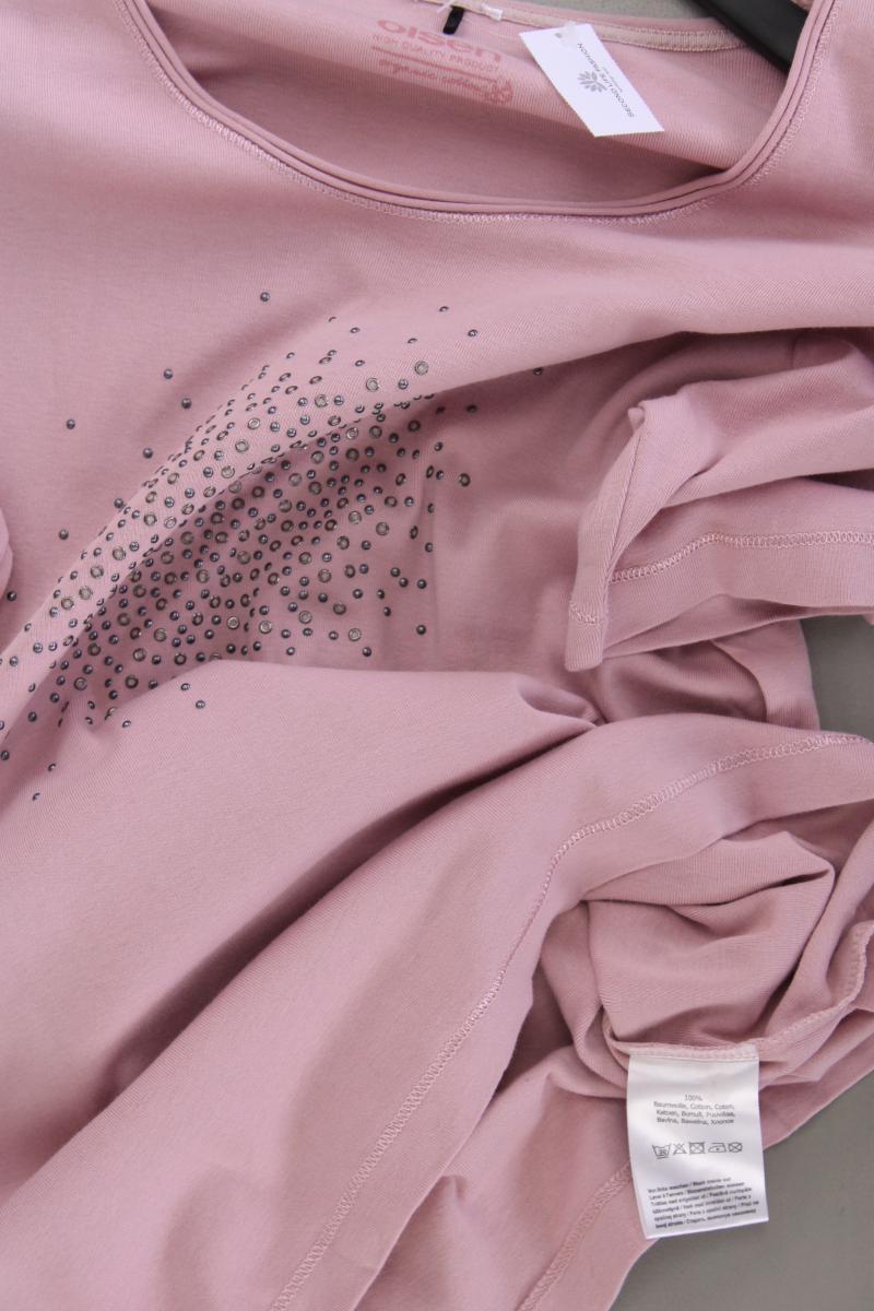 olsen T-Shirt Gr. 42 Kurzarm rosa aus Baumwolle