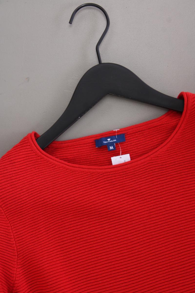 Tom Tailor Feinstrickpullover Gr. M neuwertig rot aus Baumwolle