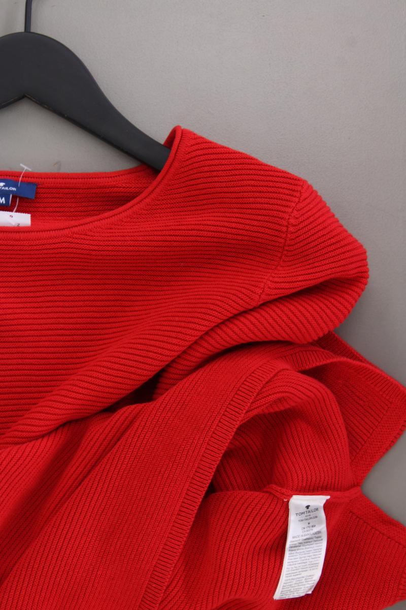 Tom Tailor Feinstrickpullover Gr. M neuwertig rot aus Baumwolle