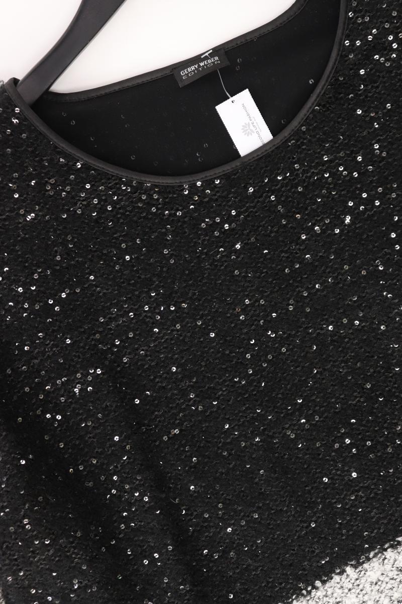 Gerry Weber Grobstrickpullover Gr. 42 mit Pailletten grau aus Polyester