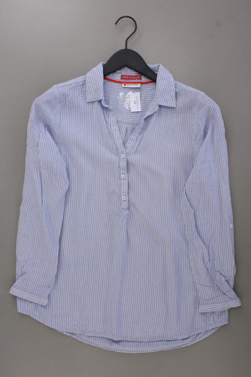 Street One Langarmbluse Gr. 38 gestreift blau