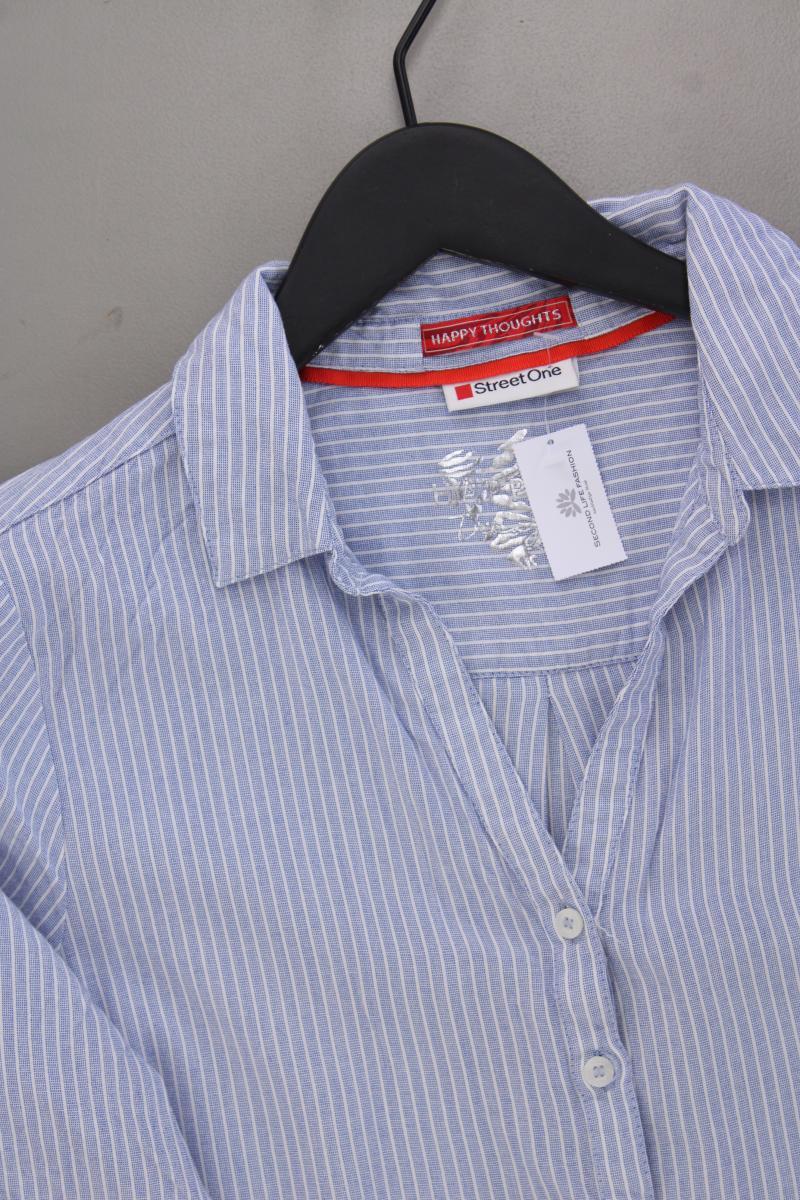 Street One Langarmbluse Gr. 38 gestreift blau
