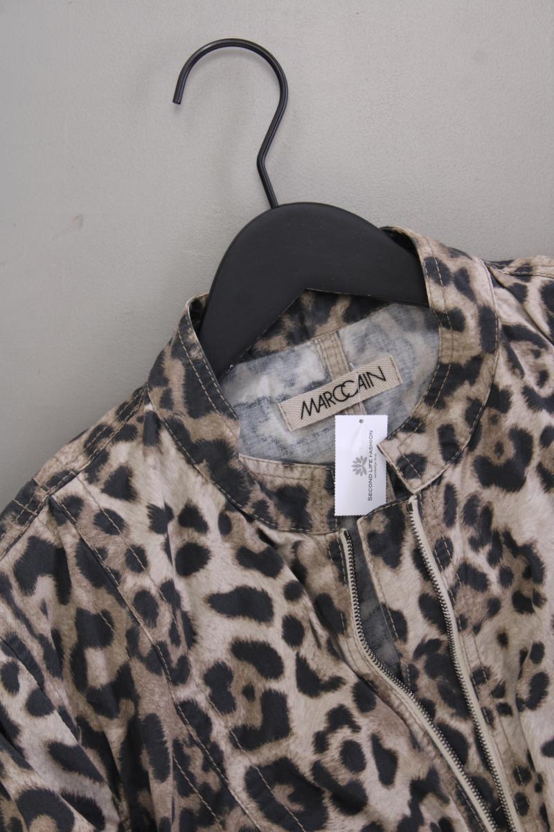 Marc Cain Übergangsjacke Gr. 42 mit Tierdruck braun aus Baumwolle