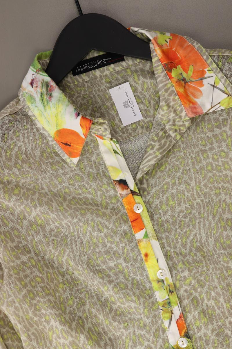 Marc Cain Langarmbluse Gr. 38 mit Tierdruck gelb aus Baumwolle