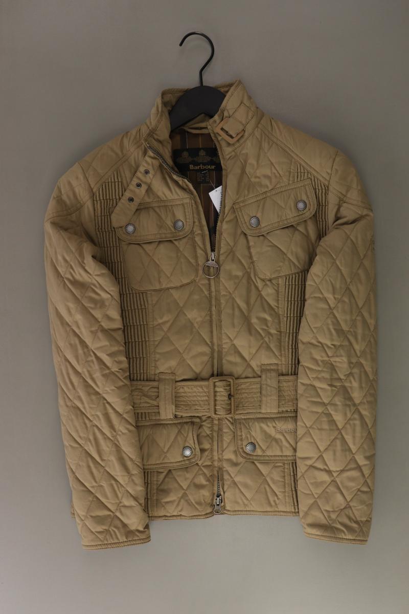 Barbour Steppjacke Gr. 34 mit Gürtel braun aus Polyester