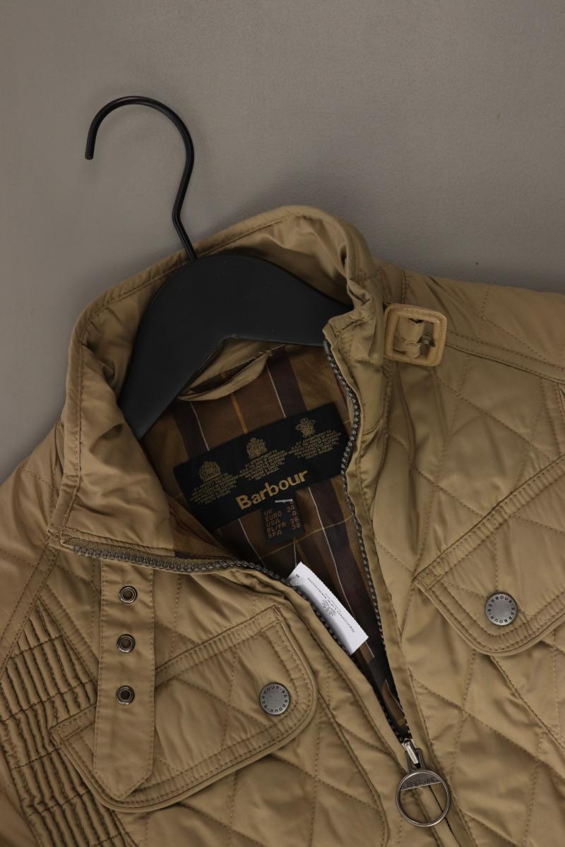 Barbour Steppjacke Gr. 34 mit Gürtel braun aus Polyester