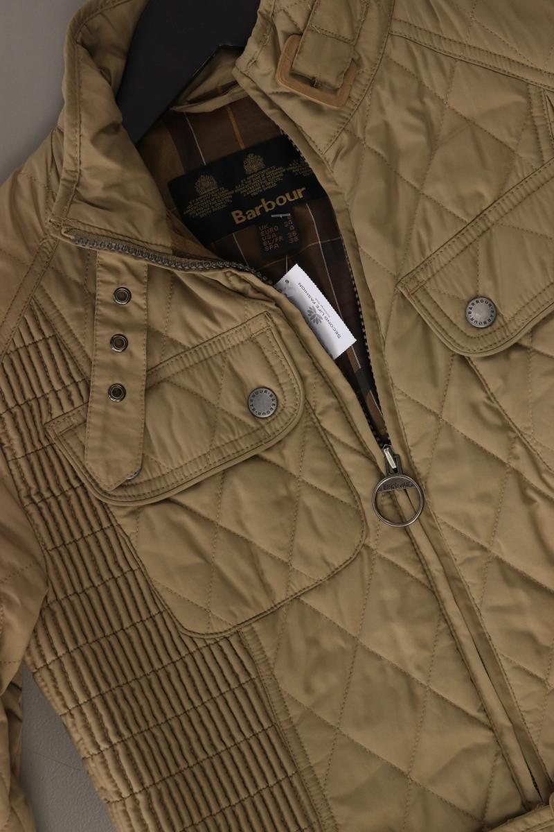 Barbour Steppjacke Gr. 34 mit Gürtel braun aus Polyester