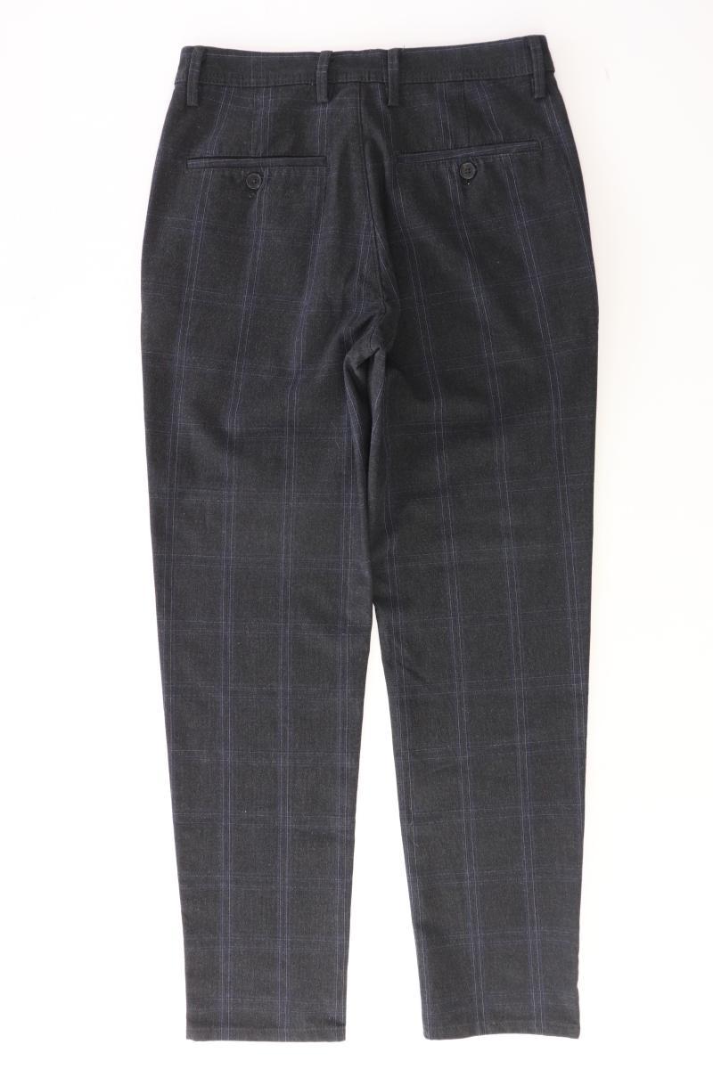 Zara Hose Gr. 36 kariert grau aus Baumwolle