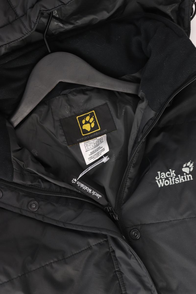 Jack Wolfskin Kapuzenmantel Gr. L schwarz aus Polyester