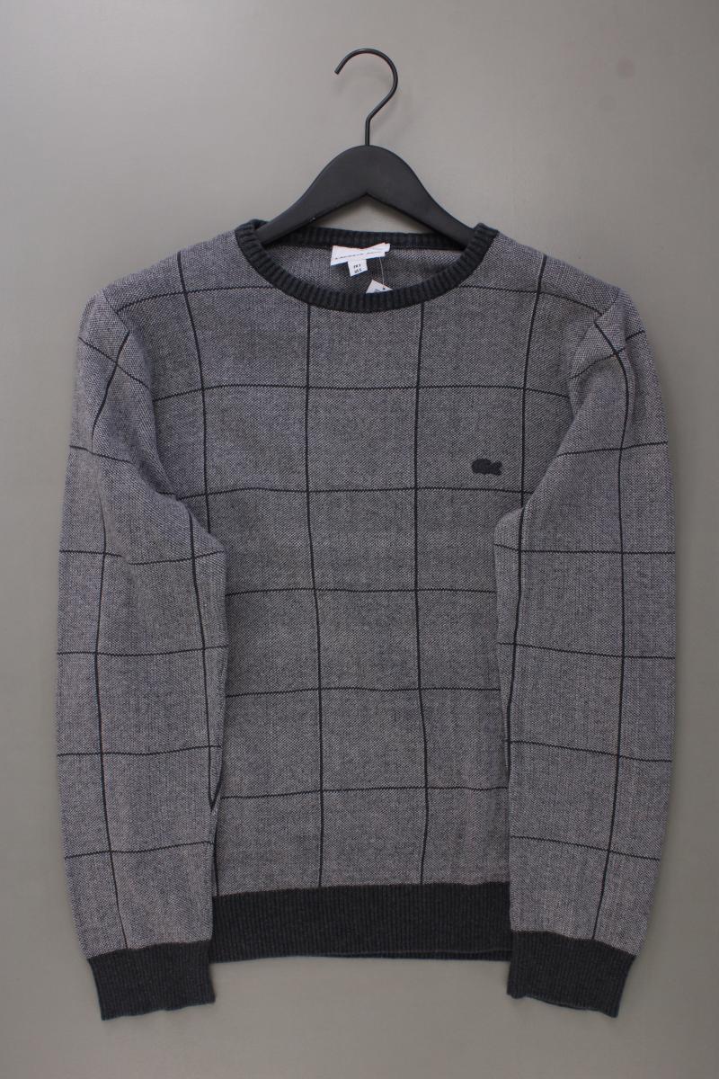 Lacoste Feinstrickpullover für Herren Gr. S grau aus Baumwolle