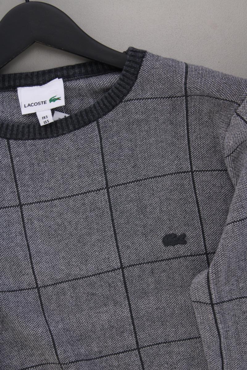 Lacoste Feinstrickpullover für Herren Gr. S grau aus Baumwolle