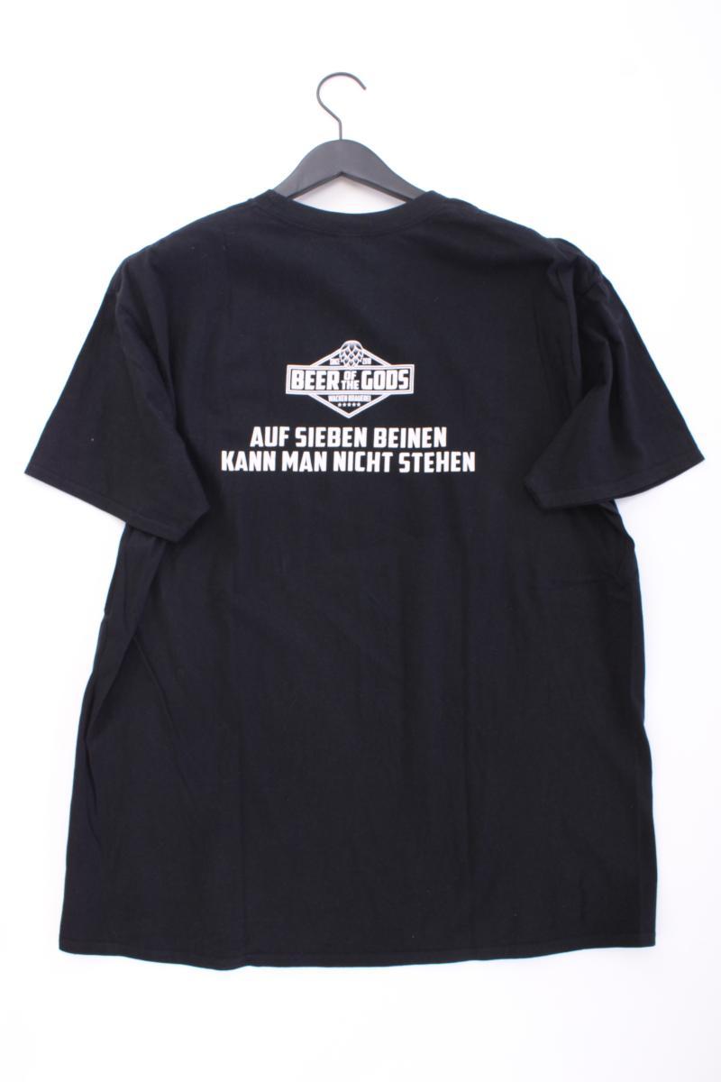Printshirt für Herren Gr. XL Kurzarm schwarz aus Baumwolle
