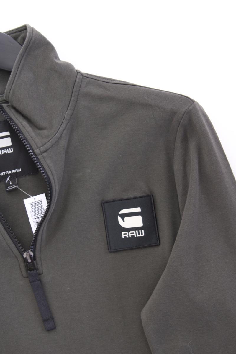 G-Star RAW Langarmpullover für Herren Gr. L neuwertig olivgrün aus Baumwolle