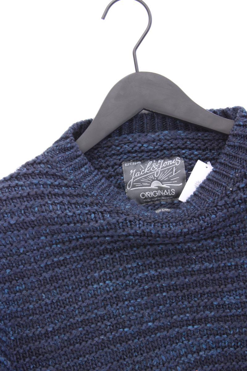 Jack & Jones Grobstrickpullover für Herren Gr. L blau aus Polyacryl