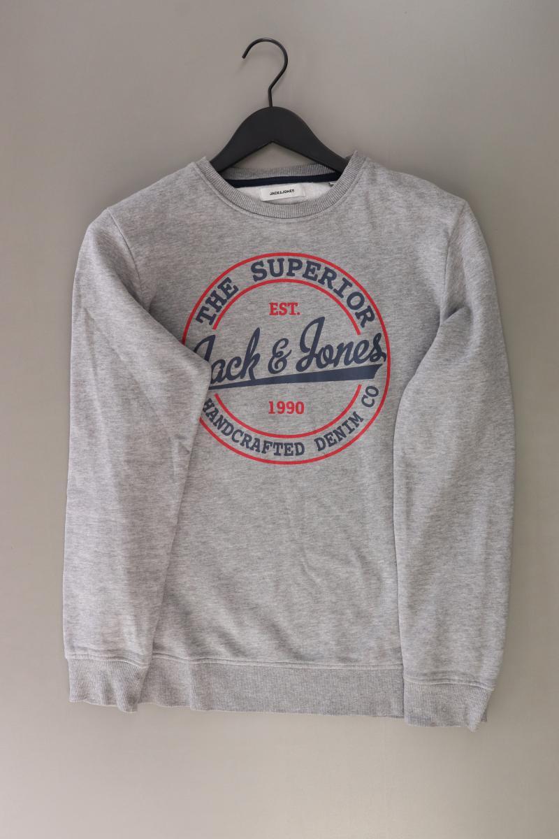 Jack & Jones Langarmpullover für Herren Gr. L grau aus Baumwolle