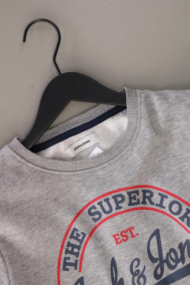 Jack & Jones Langarmpullover für Herren Gr. L grau aus Baumwolle