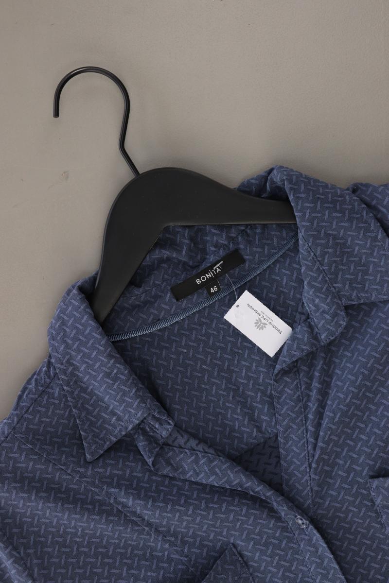 Bonita Regular Bluse Gr. 46 3/4 Ärmel blau aus Baumwolle