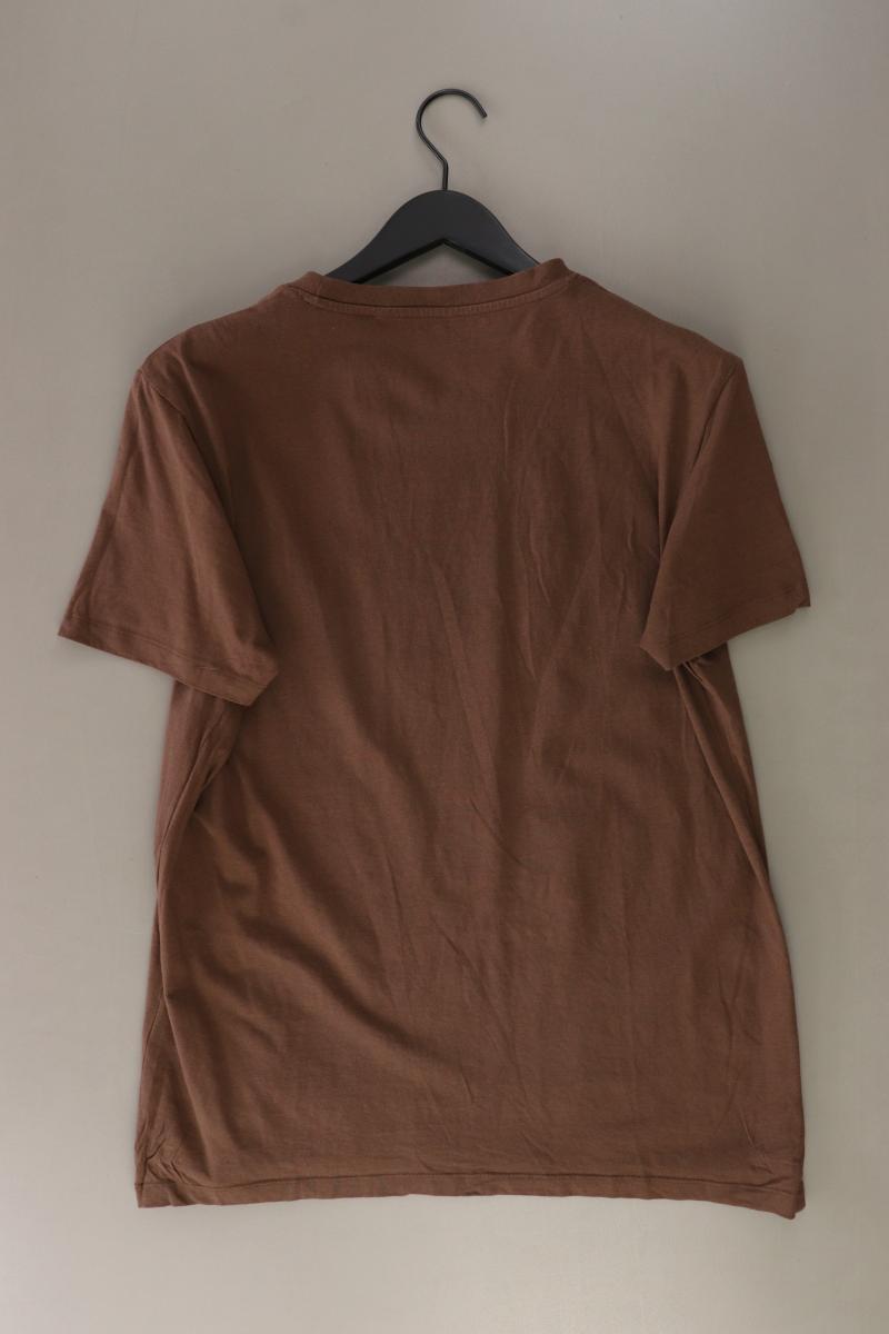 Tom Tailor (Denim) Printshirt für Herren Gr. XL Kurzarm braun aus Baumwolle