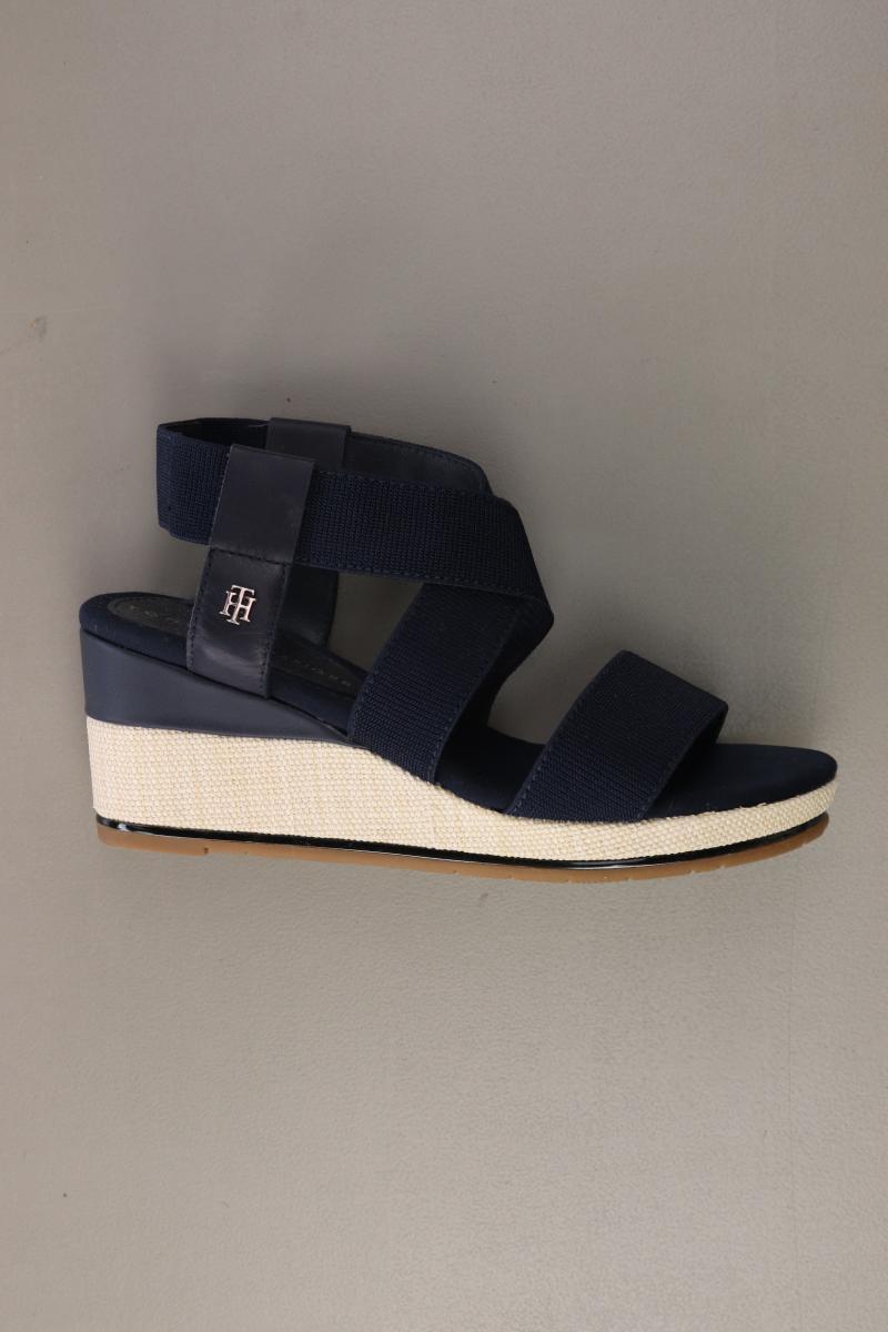 Tommy Hilfiger Sandaletten mit Keilabsatz Gr. 37 neuwertig blau