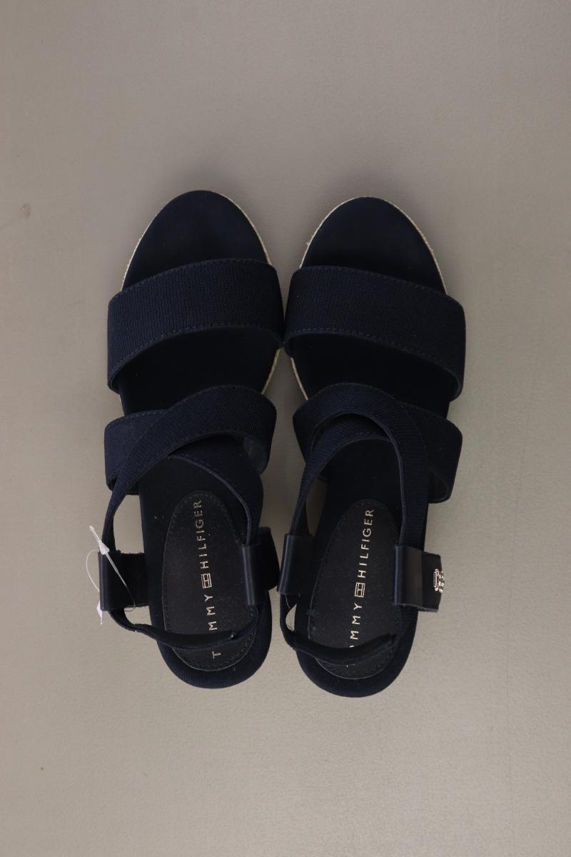 Tommy Hilfiger Sandaletten mit Keilabsatz Gr. 37 neuwertig blau