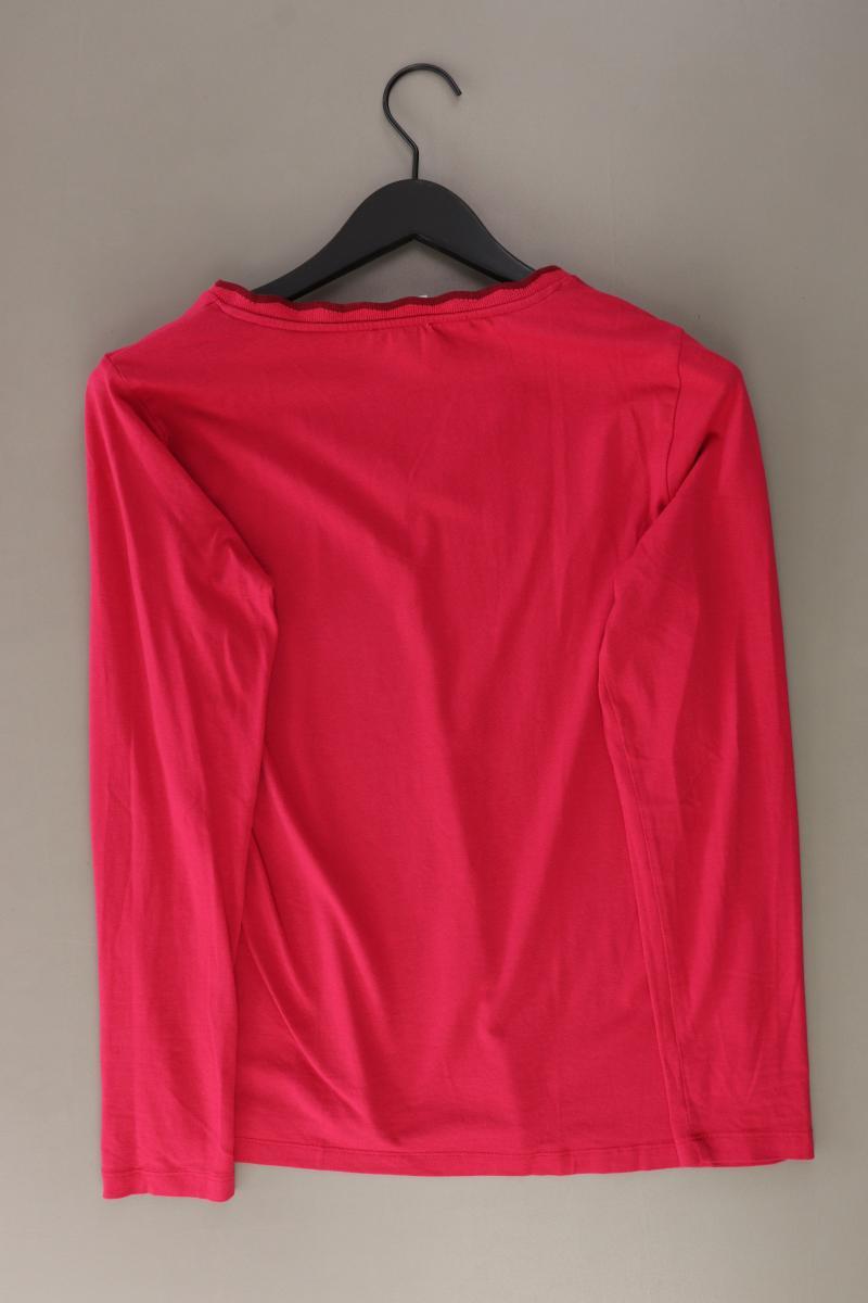 Tom Tailor Shirt mit V-Ausschnitt Gr. L Langarm rot aus Baumwolle