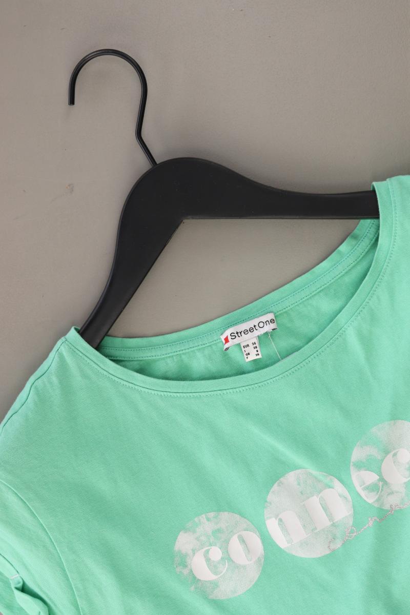 Street One Printshirt Gr. 34 Kurzarm grün aus Baumwolle