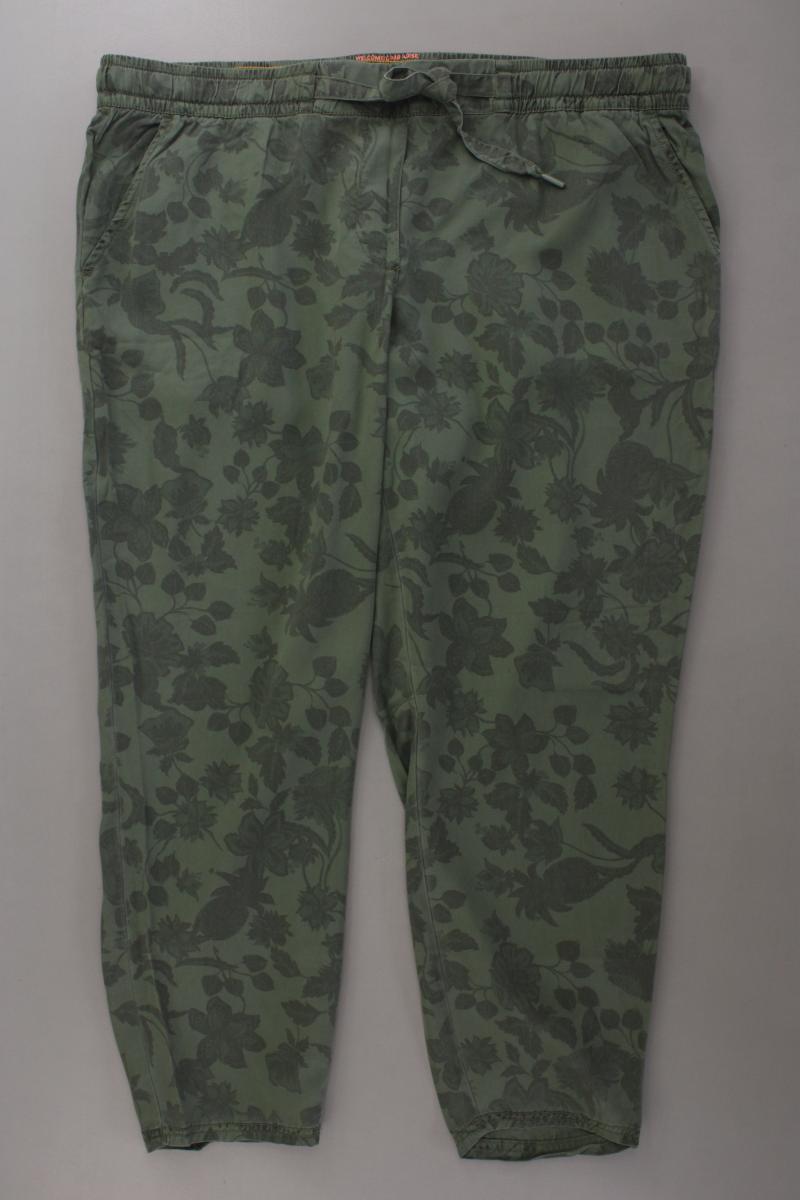 Street One Stoffhose Gr. 50/L28 mit Blumenmuster olivgrün