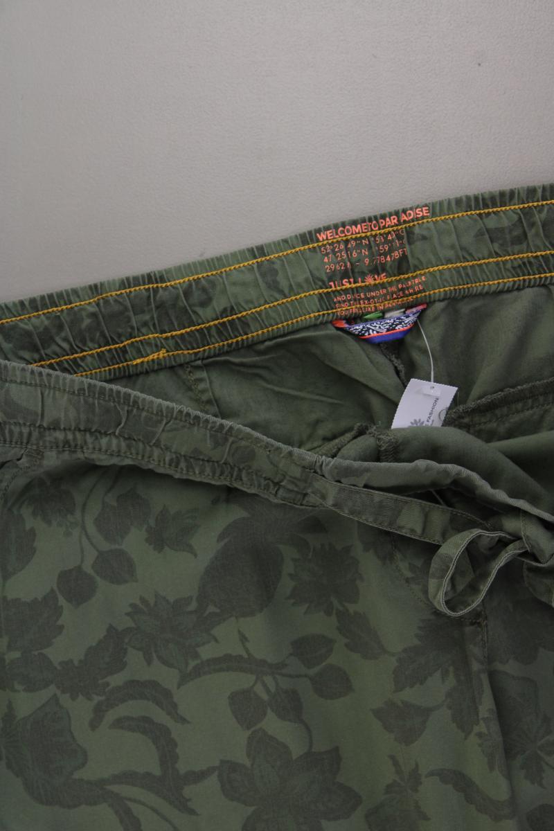 Street One Stoffhose Gr. 50/L28 mit Blumenmuster olivgrün