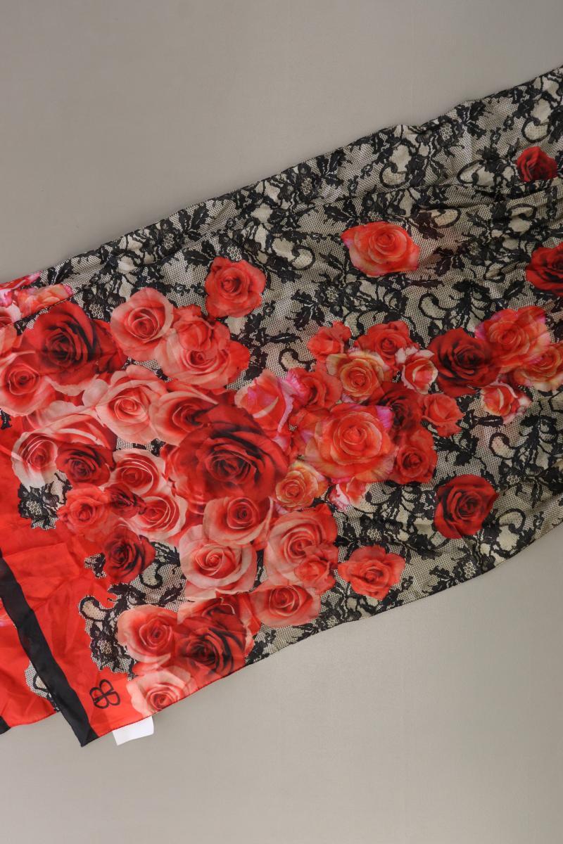 Basler Tuch mit Blumenmuster rot aus Seide