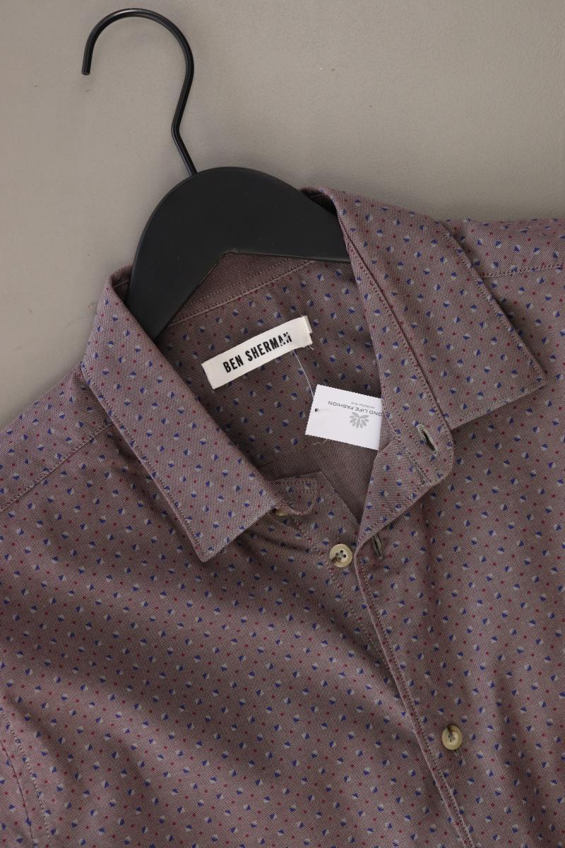 Ben Sherman Langarmhemd für Herren Gr. L lila aus Baumwolle