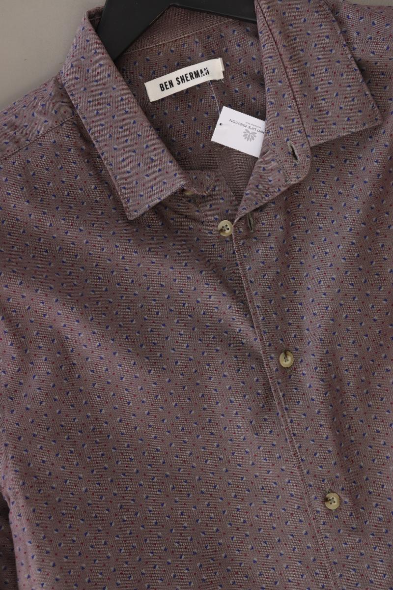 Ben Sherman Langarmhemd für Herren Gr. L lila aus Baumwolle