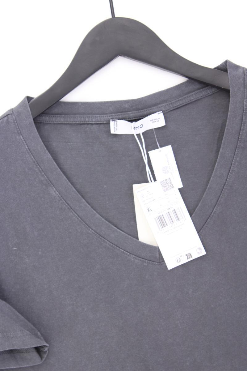 Mango T-Shirt Gr. XL neu mit Etikett Kurzarm grau aus Baumwolle