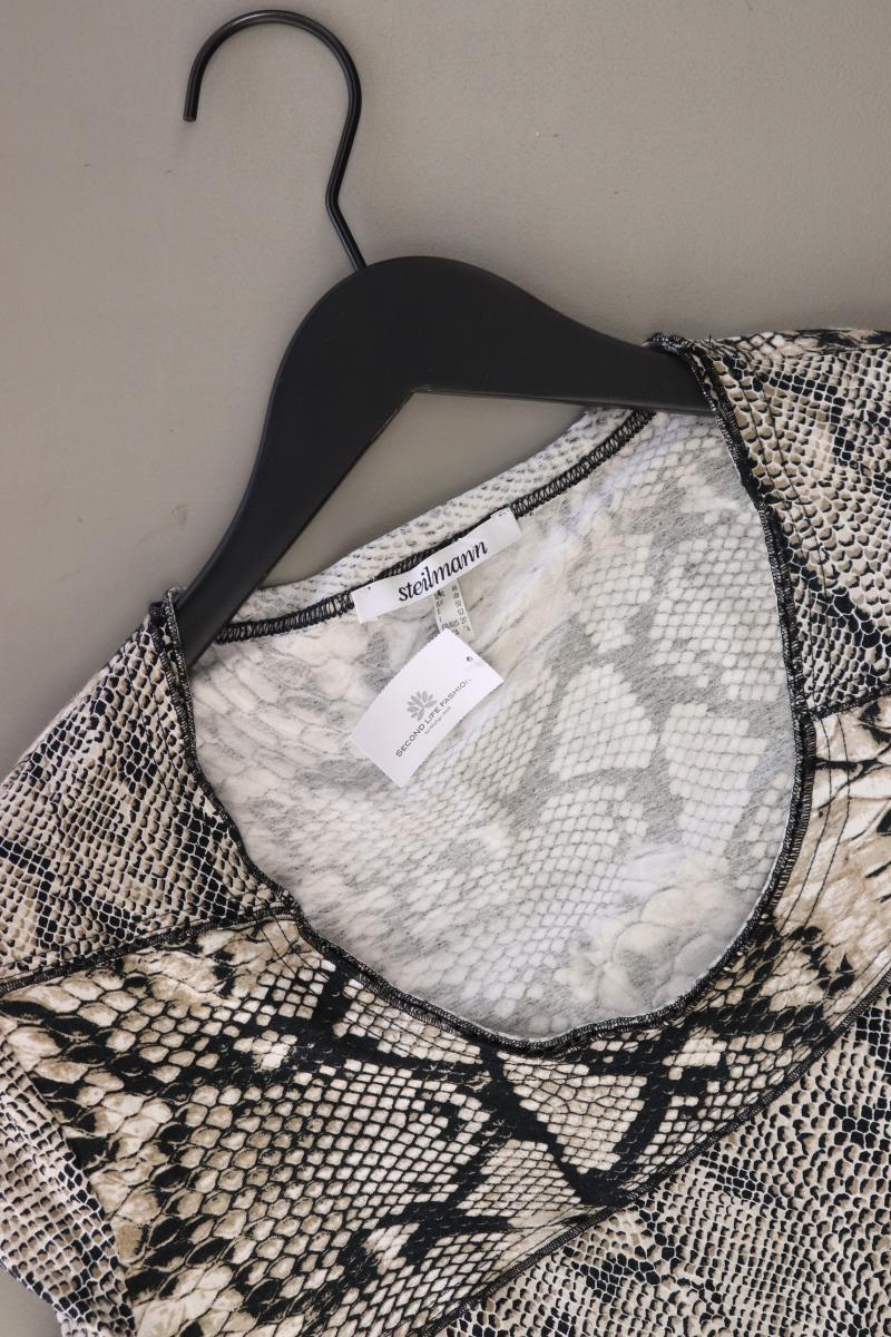 Steilmann Printshirt Gr. 46 mit Tierdruck Kurzarm creme aus Baumwolle