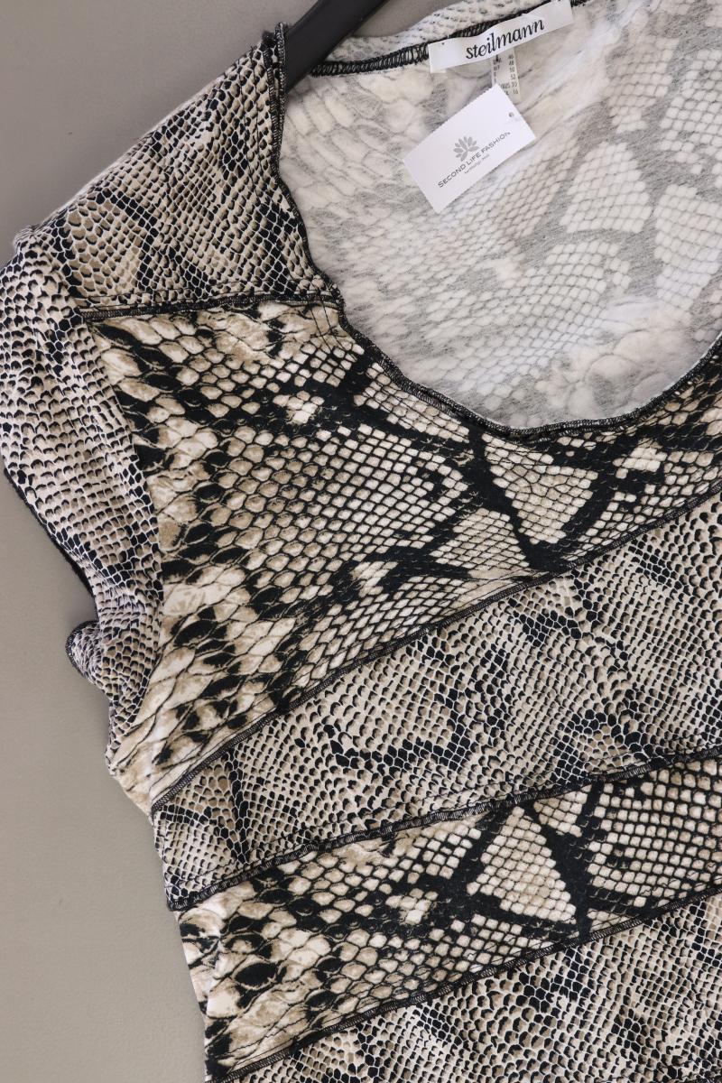 Steilmann Printshirt Gr. 46 mit Tierdruck Kurzarm creme aus Baumwolle