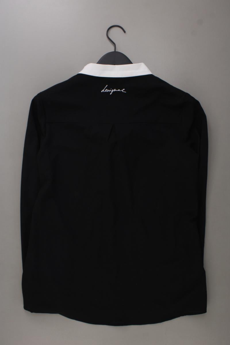 Desigual Schluppenbluse Gr. M Langarm schwarz aus Polyester