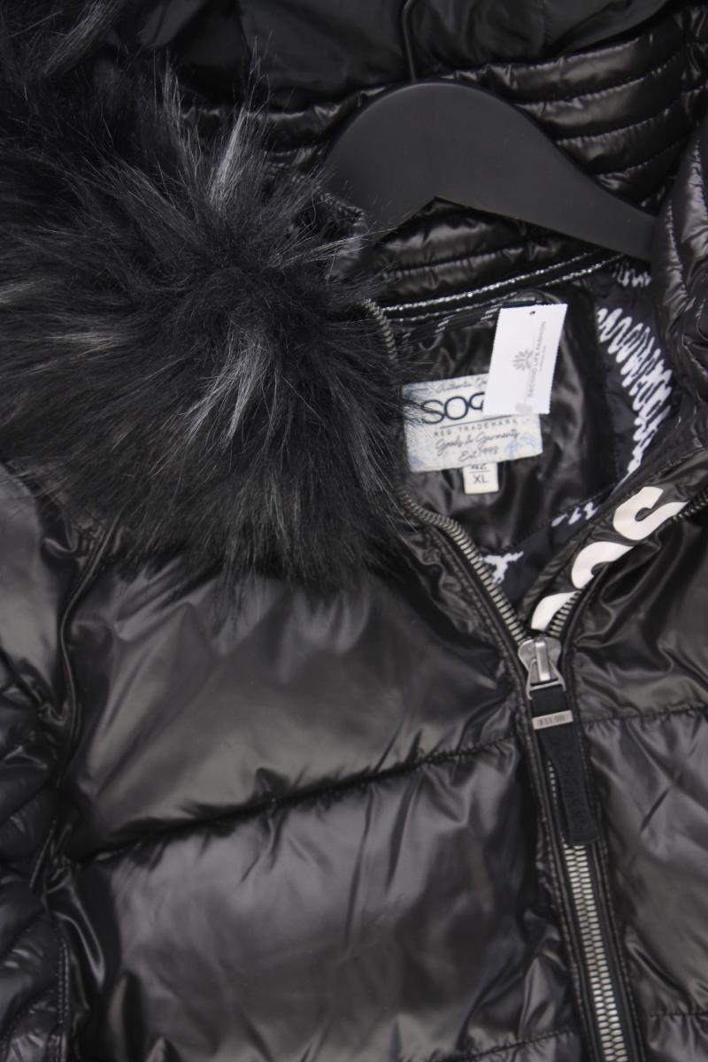 Soccx Kapuzenjacke Gr. 42 neuwertig schwarz aus Polyester