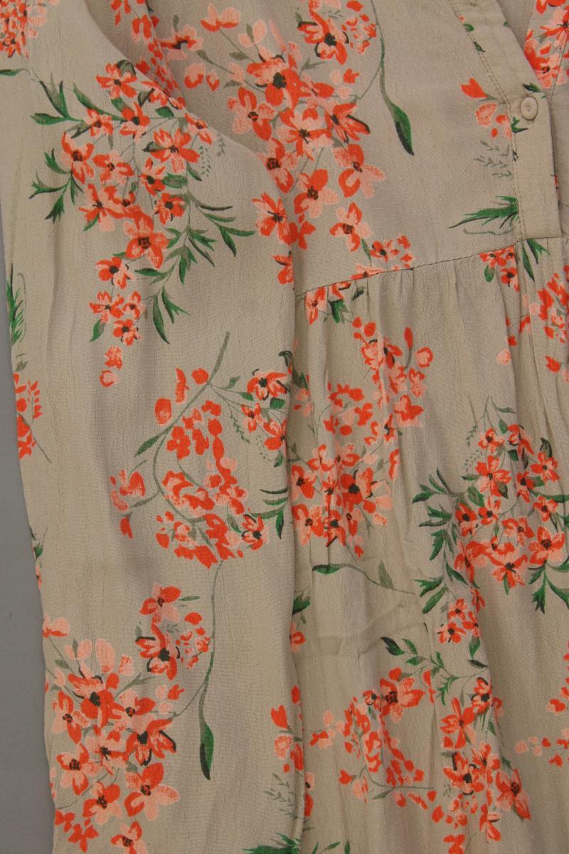 Pieces Langarmkleid Gr. L mit Blumenmuster mehrfarbig aus Viskose