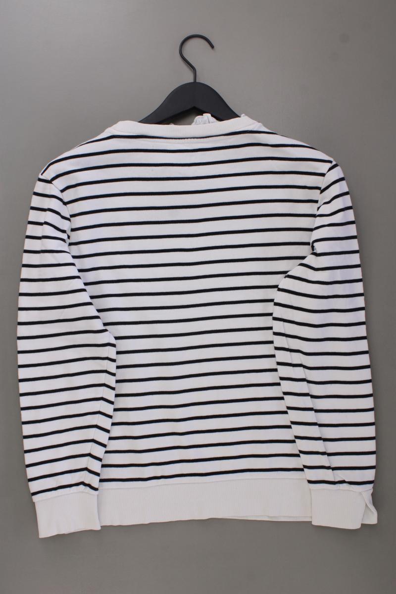 Esprit Langarmpullover Gr. L gestreift weiß aus Baumwolle