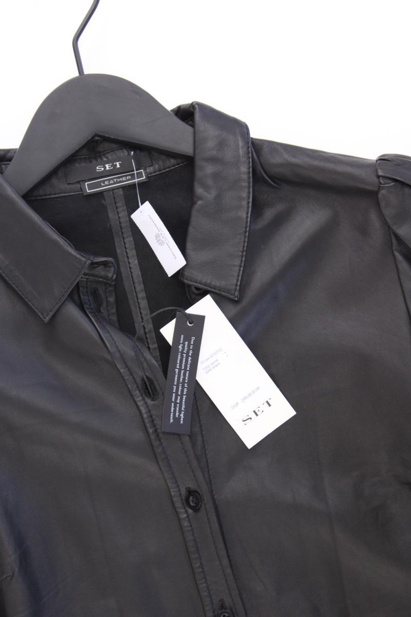 Set Echtleder Bluse Gr. 36 neu mit Etikett Neupreis: 299,0€! Langarm schwarz