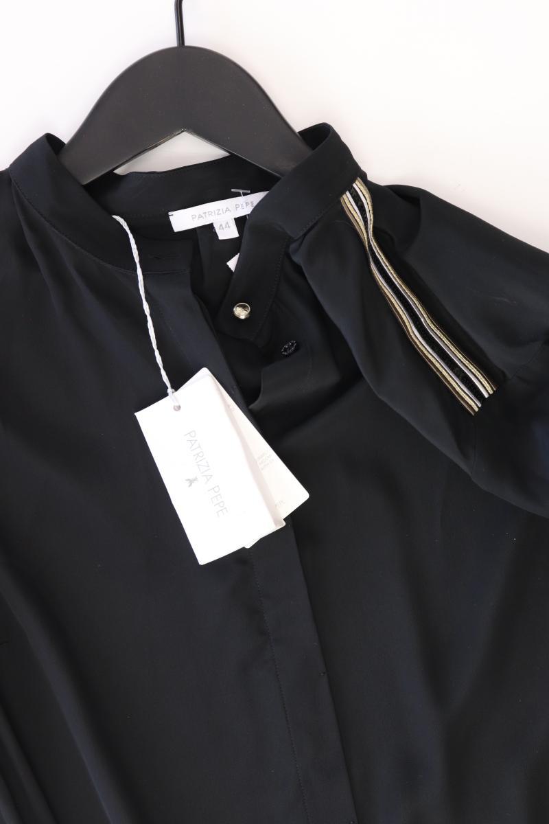 Patrizia Pepe Langarmbluse Gr. IT 44 (M) neu mit Etikett schwarz aus Acetat