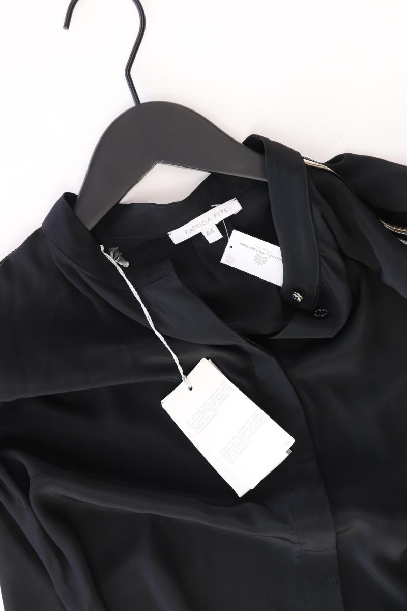 Patrizia Pepe Langarmbluse Gr. IT 44 (M) neu mit Etikett schwarz aus Acetat
