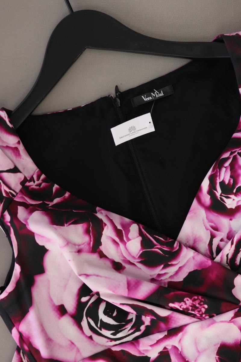 Vera Mont Bleistiftkleid Gr. 38 mit Blumenmuster Kurzarm lila aus Polyester