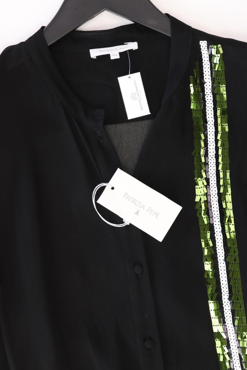 Patrizia Pepe Langarmbluse Gr. IT 44 (M) neu mit Etikett schwarz aus Viskose
