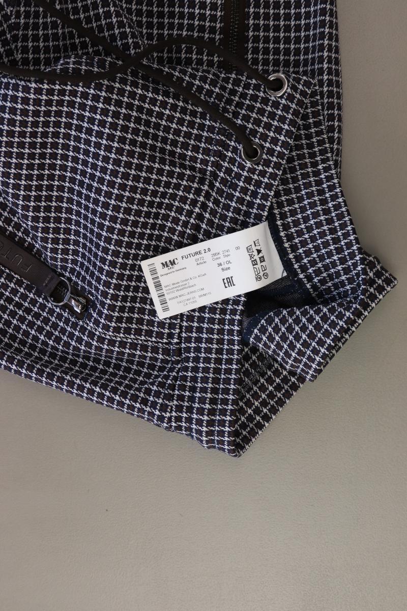 MAC Stoffhose Gr. 36 hahnentritt blau aus Polyamid