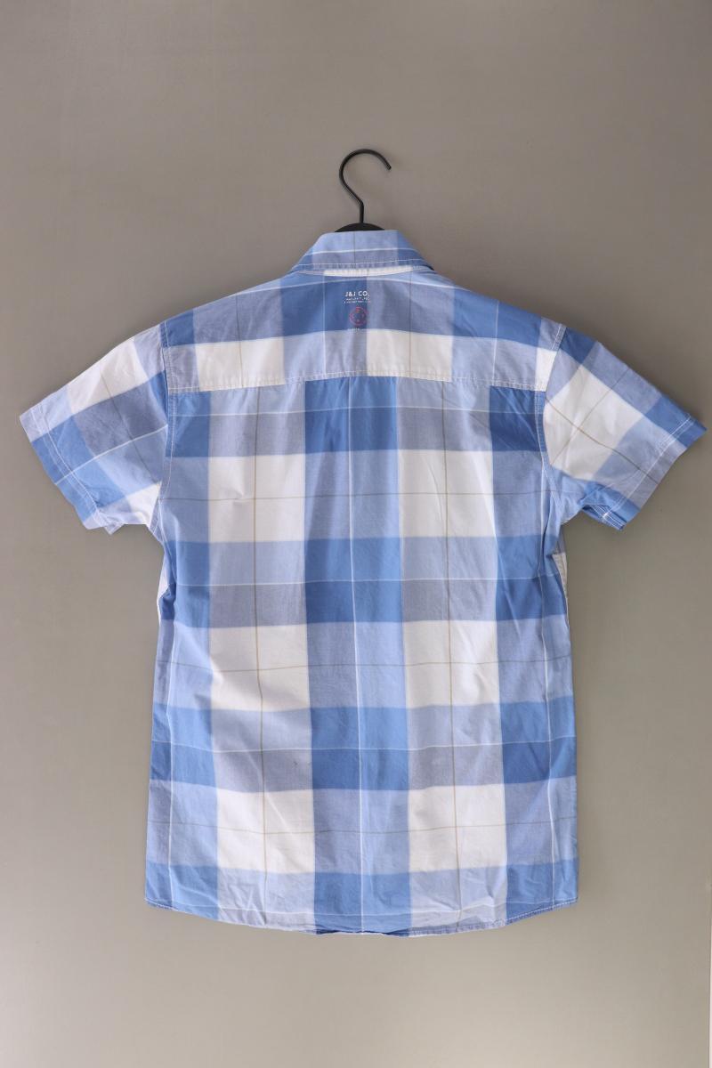 Jack & Jones Karohemd für Herren Gr. S kariert Kurzarm blau aus Baumwolle