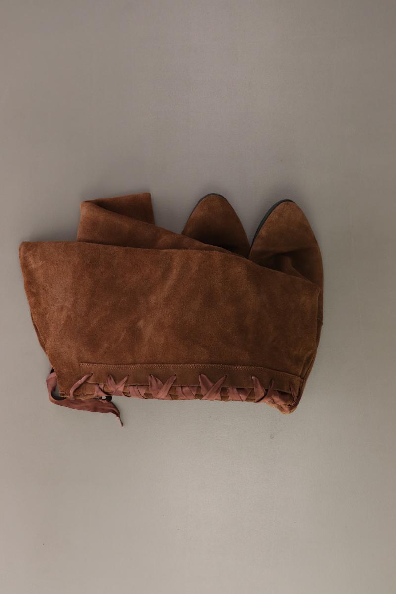 Overknees Gr. 38 braun aus Leder